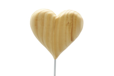 Holzherz mit Alustab
